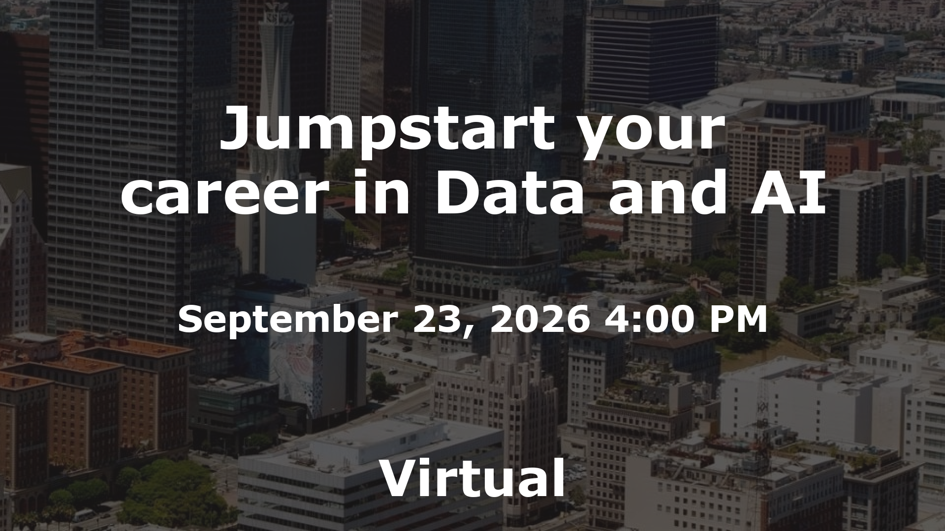 Jumpstart your career in Data and AI event image